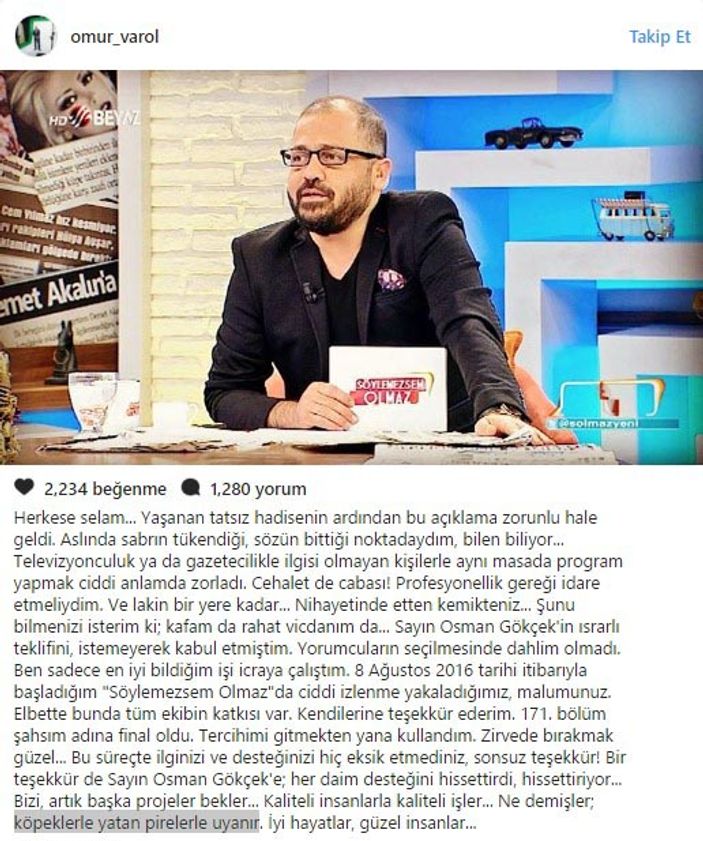 Ömür Varol: Köpeklerle yatan pirelerle uyanır