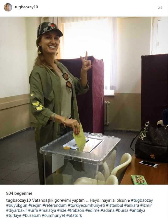 Ünlüler sandık başında