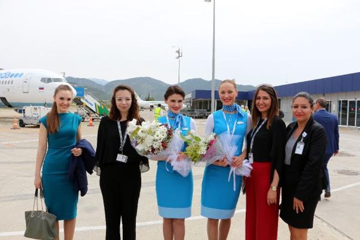 Alanya'da Rus turistlere özel karşılama