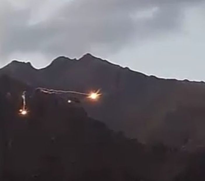 Kobra helikopterinden teröristlerin vurulduğu anlar