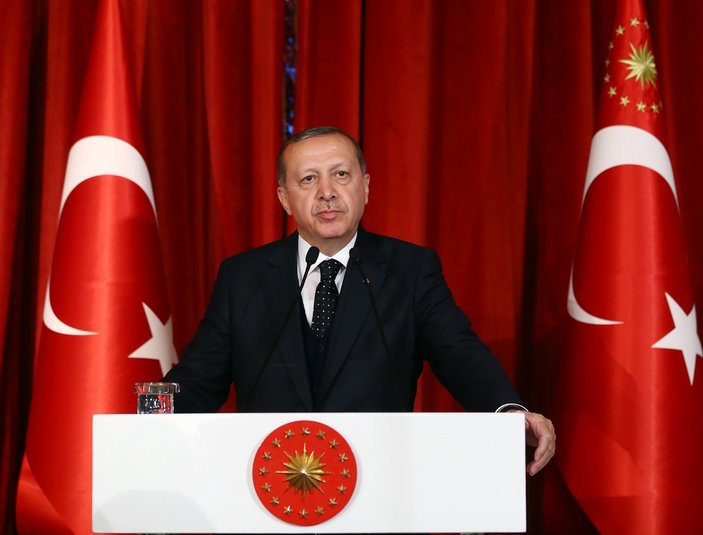 Erdoğan Anayasa Mahkemesi'nin yemeğinde konuştu
