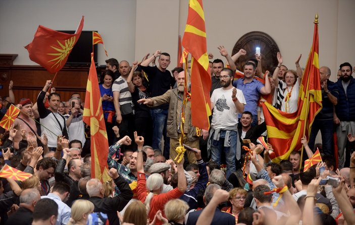 Makedonya meclisindeki olaylar bastırıldı