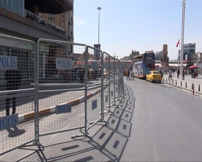 Taksim Meydanı demir bariyerlerle kapatıldı