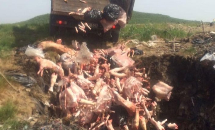 2 ton kaçak et imha edildi