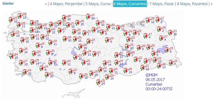 Meteoroloji'den sağanak yağış uyarısı