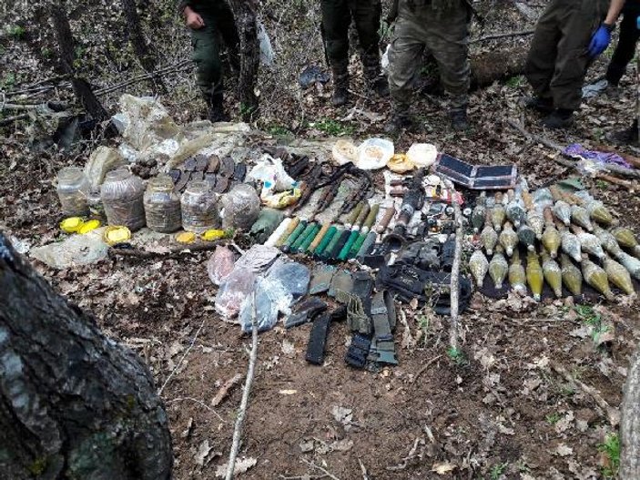 Tunceli'de PKK'nın silah ve mühimmatı bulundu