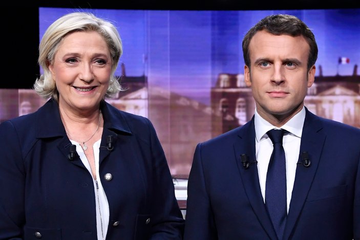 Le Pen ve Macron canlı yayında tartıştı