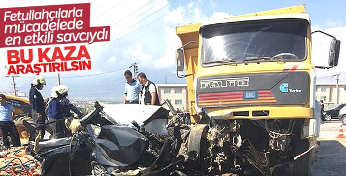 Başsavcı Mustafa Alper'in kaza görüntüleri