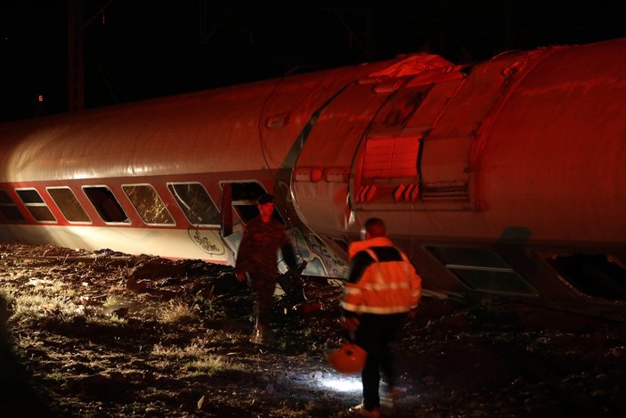 Yunanistan'da tren kazası