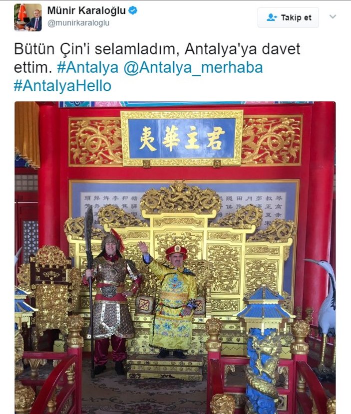 Vali Karaloğlu Çinli pozunu sildi