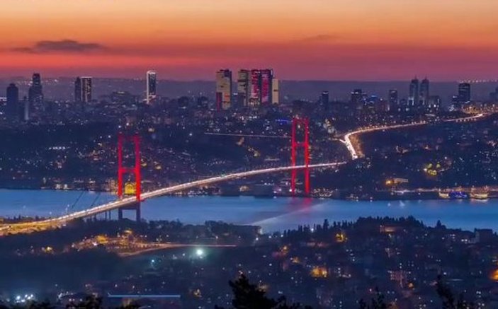 İstanbul'un 1 dakikalık timelapse'i