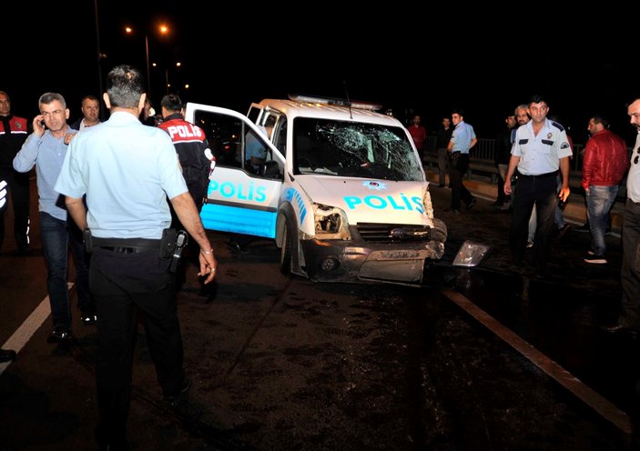 Polis aracıyla otomobil çarpıştı: 1 ölü 5 yaralı
