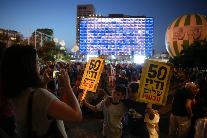 İsrail işgali Tel Aviv'de protesto edildi