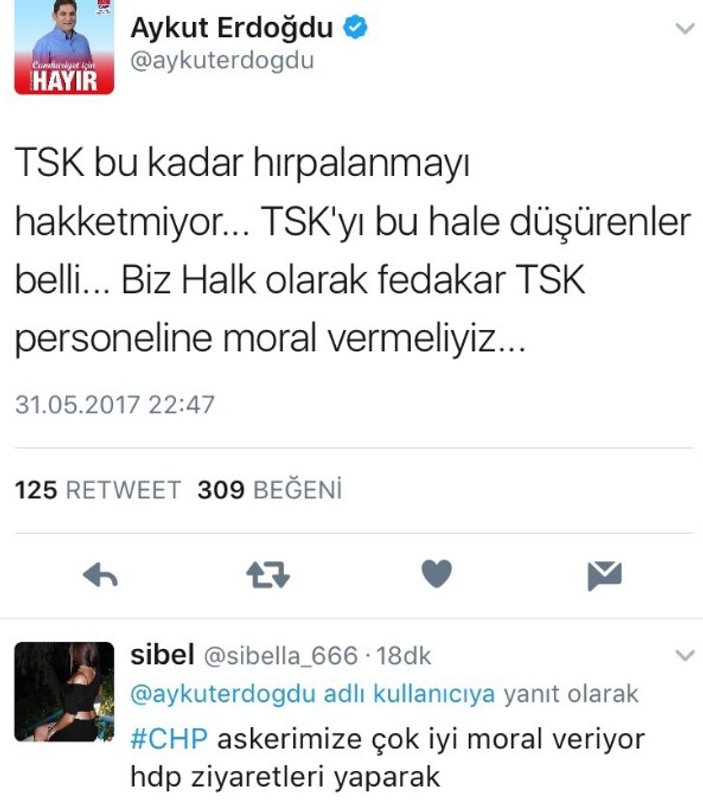 CHP'li Aykut Erdoğdu'dan TSK paylaşımı