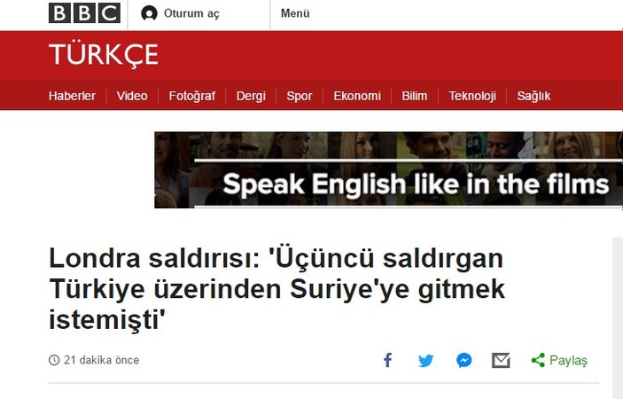 BBC'nin Londra saldırganını Türkiye ile ilişkilendirme çabası