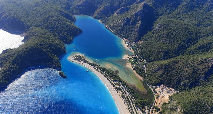 Ölüdeniz'in havadan göz kamaştıran güzelliği