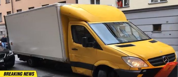 İsveç'i alarma geçiren kamyonet
