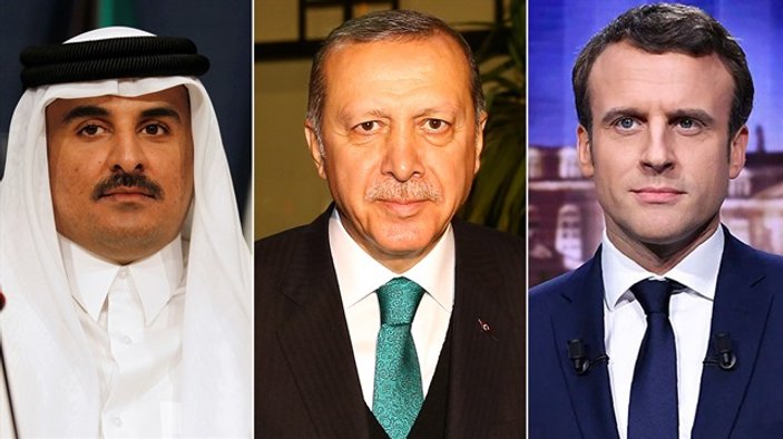 Erdoğan, Macron ve Katar Emiri 3'lü görüşme yapacak