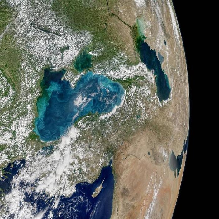 Karadeniz'in uzaydan görünümü
