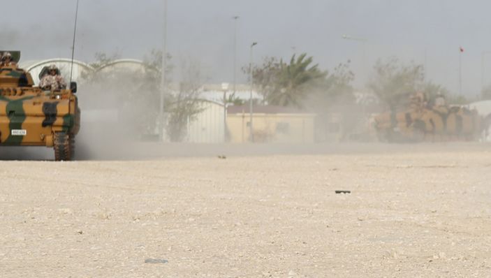 Katar'daki Türk birliğinden yeni görüntüler