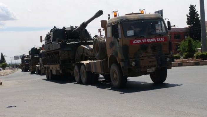 Kilis'in Suriye sınırına 5 tank sevkiyatı