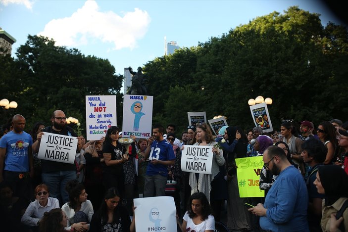 New York'ta Nabra Hassanen için sessiz anma töreni