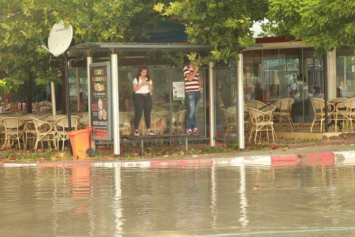 Kırklareli'de yağmur etkili oldu