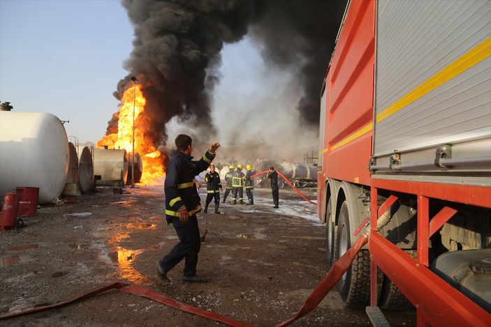 Irak'ta yakıt deposu alev aldı