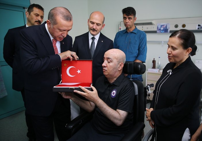 Erdoğan gazileri ziyaret etti