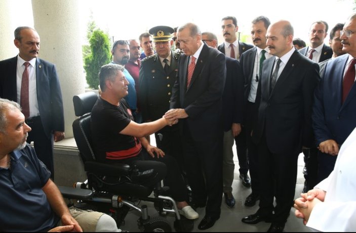Erdoğan gazileri ziyaret etti