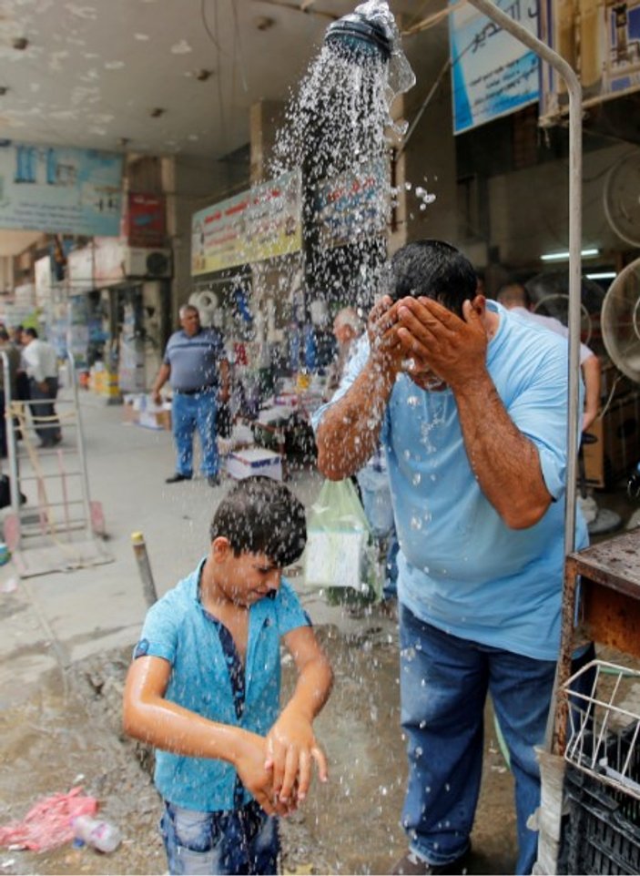 Bağdat'ta sıcak hava hayatı etkiliyor