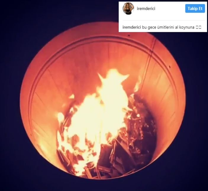 İrem Derici hatıraları kovaya koyup yaktı