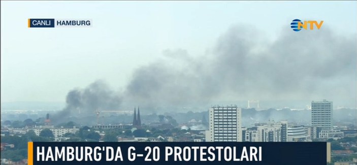 G20 öncesi Hamburg'dan dumanlar yükselmeye başladı