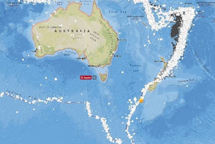 Yeni Zelanda'da 6 büyüklüğünde deprem