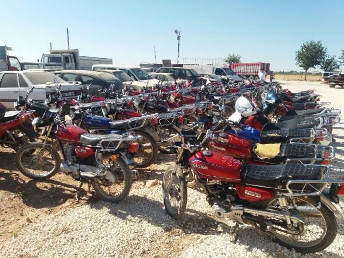 Şanlıurfa'da çalıntı 166 motosiklet ele geçti
