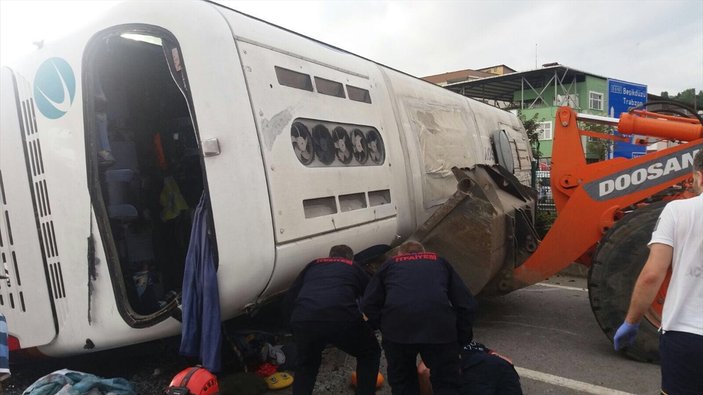 Giresun'da tur otobüsü devrildi: 38 yaralı