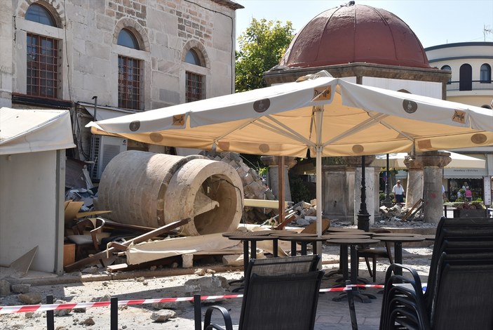 İstanköy'de Osmanlı dönemine ait bir cami hasar gördü
