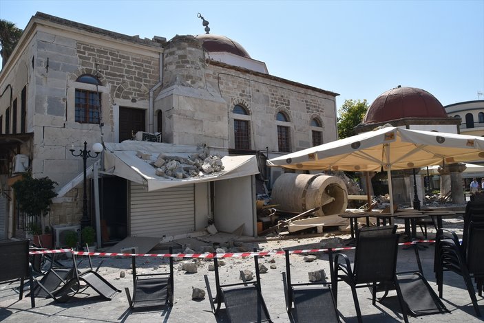 İstanköy'de Osmanlı dönemine ait bir cami hasar gördü