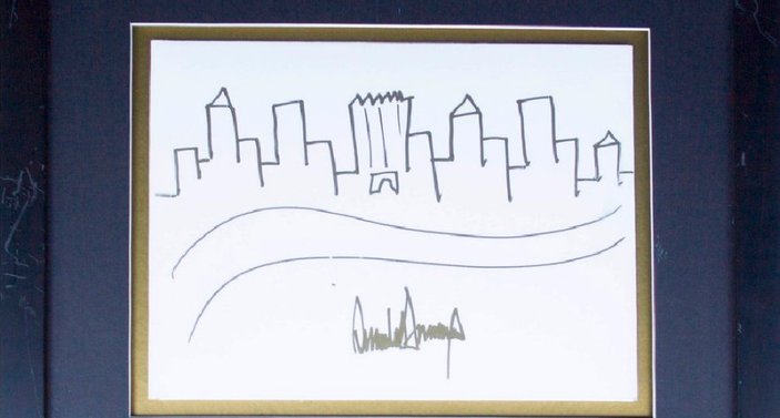 Trump'ın çizdiği resim satışa çıkıyor