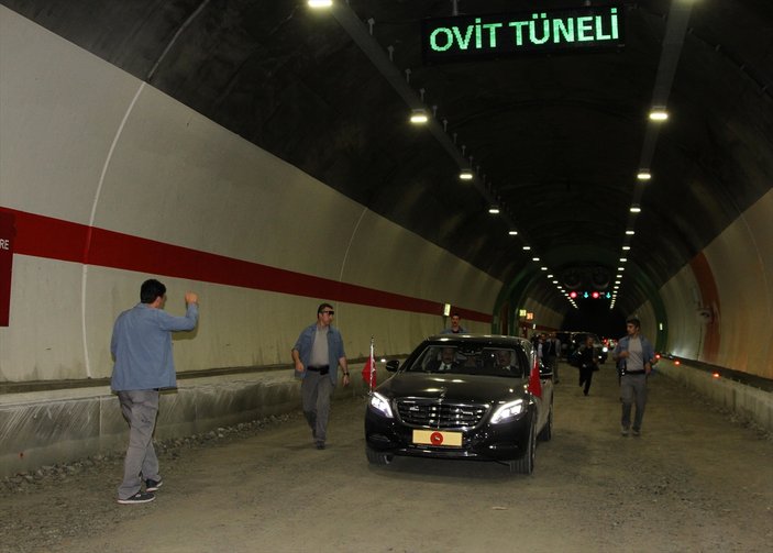 Cumhurbaşkanı Erdoğan Ovit Tüneli'ni ziyaret etti