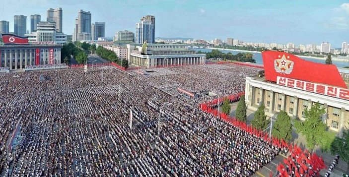 Kuzey Kore halkı ABD'yi protesto etti