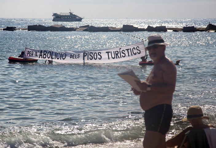Barselona'da turizm protestosu