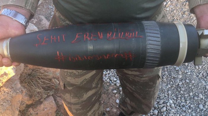 PKK'ya atılan füzelerin üzerinde Eren Bülbül mesajı