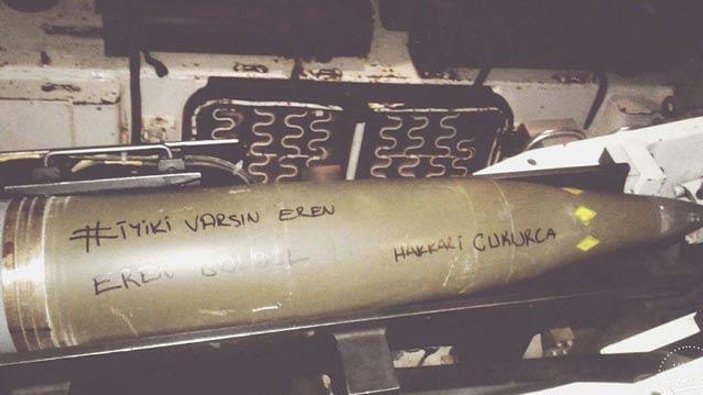 PKK'ya atılan füzelerin üzerinde Eren Bülbül mesajı
