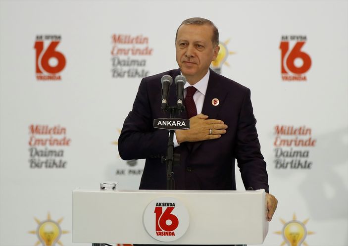 Erdoğan AK Parti 16. yıldönümünde konuştu