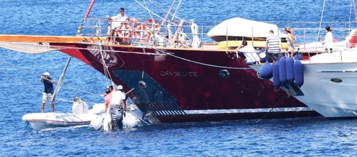 Bodrum'da lüks yatlar birbirine dolandı