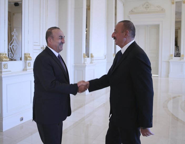 Çavuşoğlu,  Aliyev ile görüştü
