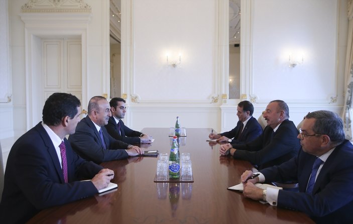 Çavuşoğlu,  Aliyev ile görüştü