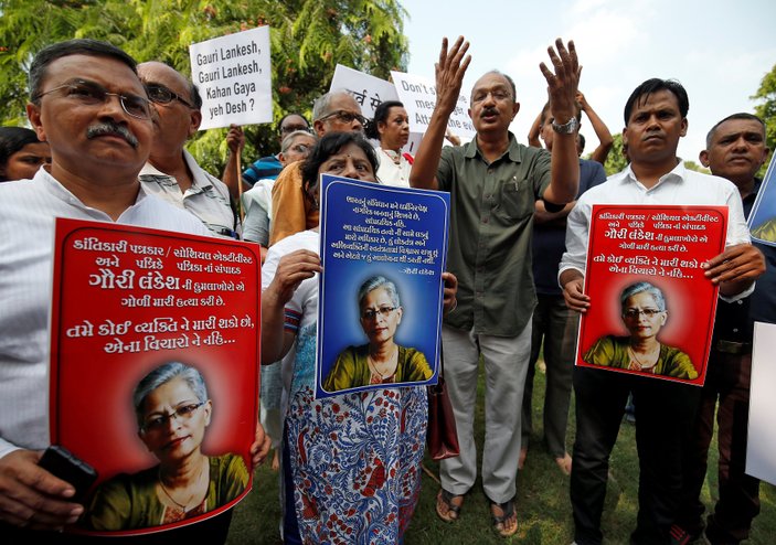 Hindistan'da gazeteci Gauri Lankesh'in öldürülmesi
