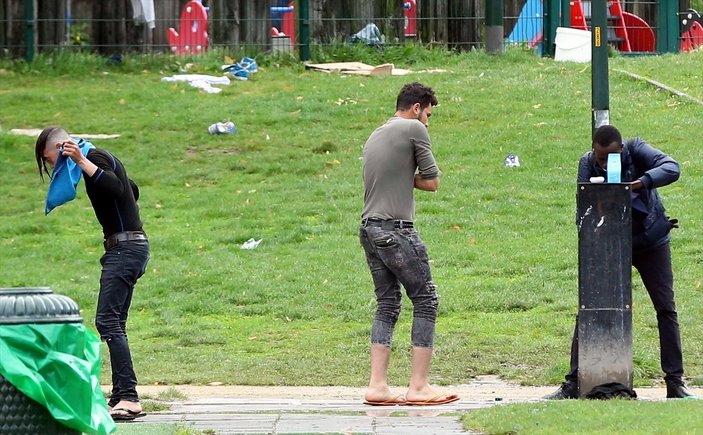 Belçika'daki sığınmacılara polis müdahalesi